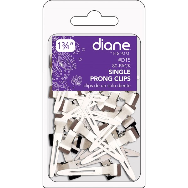 Diane Single Prong Clips 80 pack 1.75 inch